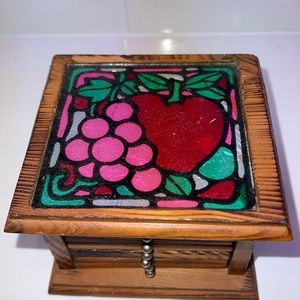 Vintage fruit coaster set